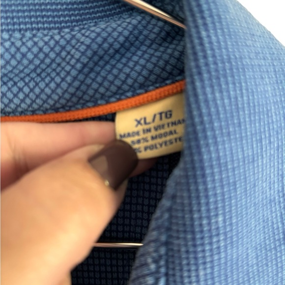 Tommy Bahama Men’s Polo Shirt Blue Patterned Modal Blend Short Sleeve Size XL - Picture 4 of 7